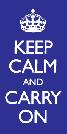 Keep Calm and Carry On Blue
